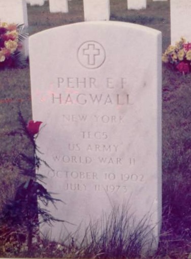 Eric Hagwalls gravsten i USA