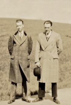 Erik Hagwall (höger) cirka 1935 i Michigan.